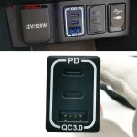 12V/24V Car USB Charger Dual Type-c PD USB QC3.0 3-port Phone Charger Adapter Modified Charging Socket For Toyota Accessories – AliExpress 34