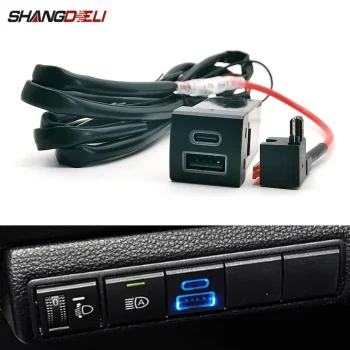 12V/24V Car USB QC3.0 Type-C PD Dual Ports Phone Charger Socket Fit For Toyota Highlander Land Cruiser For Prado 150 Rav4 Camry – AliExpress 34