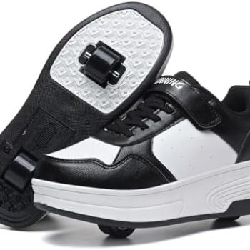 HSQ Fashion Sneaker Roller Skate Shoes for Boys Girls Kids Detachable Wheeled 2 in 1 Skating Shoes with Wheels