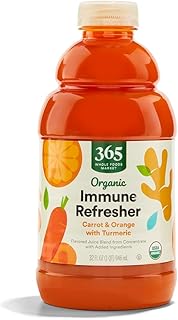 365 by Whole Foods Market, Organic Carrot and Orange Juice with Turmeric, Immune Refresher, 32 Fl Oz