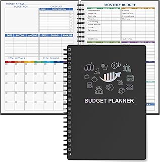 Budget Planner – Monthly Finance Organizer with Expense Tracker Notebook to Manage Your Money Effectively, Undated Finance Planner/Account Book, Start Anytimem,A5(8.6×5.9…