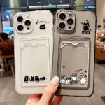 Cute Black Cat Phone Case For iPhone 17 Pro Max 16 15 13 12 11 14 Pro Max Air 7 8 Plus XR SE Card Bag Slot Holder Wallet Cover – AliExpress 202192403