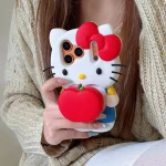 Cute Cartoon Sanrio Hello Kitty Phone Case For iPhone 17 Pro Max 16 E 15 14 Plus 13 Pro Max 12 Soft Silicone Cover With Holder – AliExpress 202192403