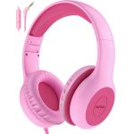 EarFun Kids Headphones Wired with Microphone, 85/94dB Volume Limit Headphones for Kids, Portable Wired Headphone with Shareport, Stereo Sound Foldable Headset for…