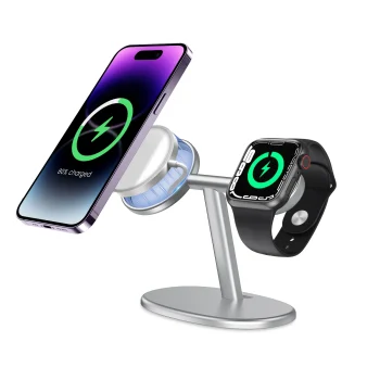 EWA 2-in-1 Desktop Phone Stand Desk Holder for Magsafe Charger for iPhone 16~12 and Apple Watch series (Not Included Charger) – AliExpress 202192403