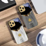 Golden Cute Maple Leaf For IPhone 16 16Pro Max 15 P ro 14 13 Plus 12 Mini 11Pro Max XS Max XR Golden tempered glass phone case – AliExpress 202192403