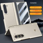 Luxury Business Leather with Screen Tempered Glass Phone Case for Samsung Galaxy Z Fold 7 Spring Hinged Protector Cover – AliExpress 202192403