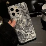 Modern Glittery Silver Leopard Phone Accessories Case For iPhone 15 Plus 16 17 Pro Max 14 13 12 11 X XS XR 7 8 Protective Cover – AliExpress 202192403