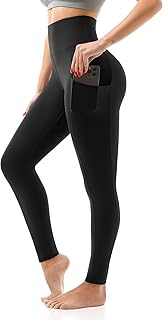 SINOPHANT High Waisted Leggings with Pockets Women, Full Length Capri Buttery Soft Stretchy Yoga Pants