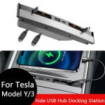 USB Hub Docking Station For Tesla Model Y & Model 3 Central Control Organizer for Model Y(2021-24) & Model 3(2021-23) – AliExpress 34