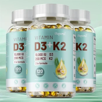 VITAMIN D3&K2 – Nerve, Muscle, Heart, Bone and Dental Health, Immune System Health