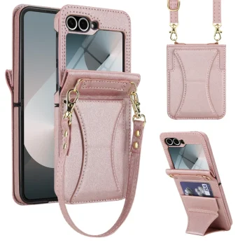 Z Flip7Crossbody new style phone case leather cover suitable for SamsungFlip6Card Phone Case Tempered Glass Screen Protector Cov – AliExpress 202192403
