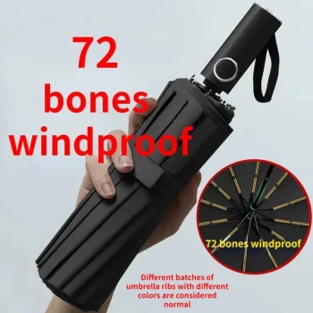 72 Bone Super Strong Windproof Automatic Folding Men Umbrella Reinforced Large Rainproof Sun Protection Umbrellas Women – AliExpress 15