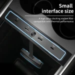 Docking Station for Tesla Model 3 Y 2 in 4 Quick Charger 27W Extension Converter Car Intelligent USB Hub Center Console Adapter – AliExpress 34