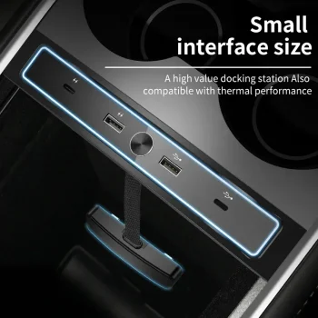 Docking Station for Tesla Model 3 Y 2 in 4 Quick Charger 27W Extension Converter Car Intelligent USB Hub Center Console Adapter – AliExpress 34