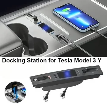 Docking Station for Tesla Model 3 Y Accessories 27W Quick Charger USB Shunt Hub Extension Center Console Smart Sensor 2021-2023 – AliExpress 34