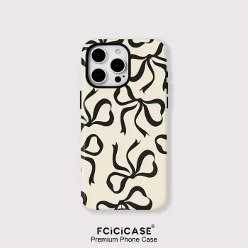 INS Cute Bowknot Print Case For iPhone 15 14 13 Pro Max 16 Plus 11 Magnetic Double-layer Wireless Charge Shockproof Cover – AliExpress 202192403
