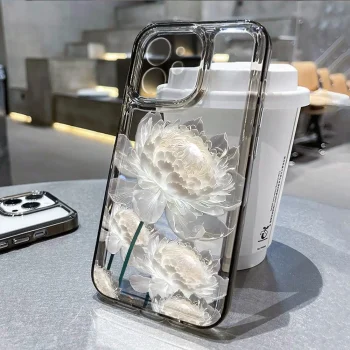 Lotus Flower Transparent Phone Case For iPhone 17 13 16 Pro 15 11 12 14 Pro Max 7 8 Plus Air 16e XR SE Shockproof Cover Coque – AliExpress 202192403