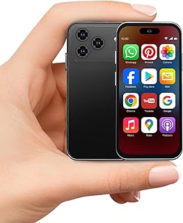 Mini Phone for Kids, Unlocked Kid Phone, 4.0 inch HD Touch Screen, 3GB+32GB, 4G, Dual SIM, Face ID, Android 10.0, GPS, Kids Smart Phone (Black)