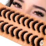New 10Pairs Eyelashes Makeup Soft Fluffy 3D Mink False Eyelashes Thick HandMade Volume Mink Lashes Faux Cils Natural Fake Lashes – AliExpress 66