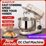 SUNATUR 5.5L Stand Mixer 800w electric kitchen blender planetary mixer timed Food Processor Direct current mixer Cake Baking