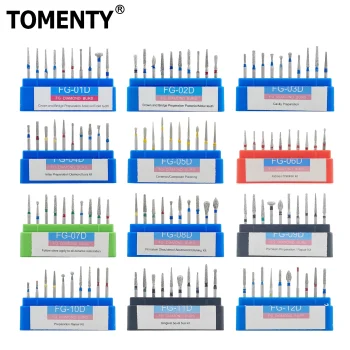 10pcs/Box TOMENTY Dental Diamond Burs Drill for High Speed Handpiece Dentistry Burs FG Series 1.6mm Dental Dentistry Material
