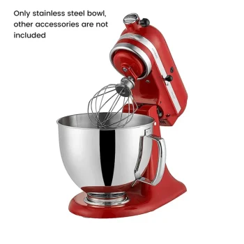 A74G-For Kitchenaid Classic&Artisan Series 4.5QT/5QT Mixer 304 Bowl Stainless Steel Mixer Bowl Dishwasher Safe