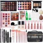 All in One Makeup Kit for Women Full Kit, Make Up Gift Set for Women, Makeup Essential Bundle Includes Foundation Face Primer Eyeshadow Contour Palette Lipstick Eyeliner Mascara…
