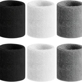 BEACE Sweatbands Sports Wristband for Men & Women – Moisture Wicking Athletic Cotton Terry Cloth Sweatband for Tennis, Basketball, Running, Gym, Working Out