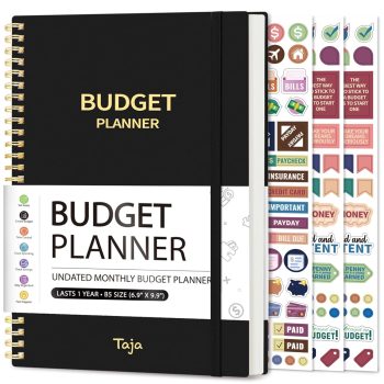 Budget Planner – Monthly Budget Book with Expense Tracker Notebook, Undated Bill Organizer & Finance Planner to Take Control of Your Money, Account Book to Manage Your…