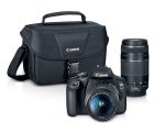 Canon EOS Rebel T7 DSLR Camera Double Zoom Lens Kit with EF-S 18-55mm and EF 75-300mm Lenses, 24.1 Megapixel CMOS (APS-C) Sensor, Full HD Videos, Wi-Fi, Beginner Photographers,…