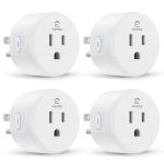 EIGHTREE Smart Plug, WiFi Outlet Works with Alexa & Google Home, Smart Home Socket with Remote Control & Timer Function, 2.4GHz WiFi Only, 4 Packs