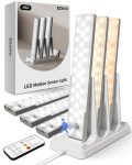 EZVALO 6-Pack Under Cabinet Lighting with Charging Station, 2000mAh Rechargeable Wireless Motion Sensor Lights, 3 Color Temps, Dimmable, Timer, Magnetic, with Remote Control for…
