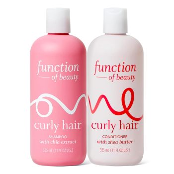 Function of Beauty Curly Hair Shampoo & Conditioner Set – Sulfate-Free Shampoo & Conditioner Duo for Natural Curls & Bounce – Curl Defining, Hydrating & Moisturizing – Dry &…