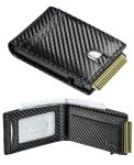 furid Card Wallet For Men Slim: Smart Wallet – Rfid Minimalist Front Pocket with ID Window Pop Up Wallet Gift For Male