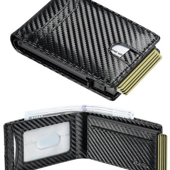 furid Card Wallet For Men Slim: Smart Wallet – Rfid Minimalist Front Pocket with ID Window Pop Up Wallet Gift For Male