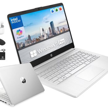 HP 14″ Laptop Computer for 2026 Student Business Productivity, MS Office & Win 11 Pro, Copilot AI, Intel 4-Core CPU, 4GB DDR5 RAM, 628GB Storage (128GB UFS+500GB Ext), Wi-Fi 6,…