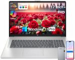 HP 17 Inch Laptop, 17.3″ FHD IPS Display, AMD Ryzen 5 7430U (Up to 4.5GHz), 20 GB RAM, 512 GB SSD, Wi-Fi 6, Bluetooth 5.4, Windows 11 Pro, Copilot AI Key, Numeric Keypad,…