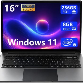 Laptop 16-inch , 8GB DDR 256GB SSD portable laptop computer, expandable to 1TB, Pentium quad-core CPU up to 2.64 GHz, 9000mAh battery, interface, USB3.0 interface, dual-band…