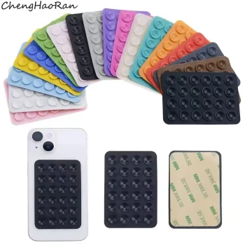 Multi functional silicone suction cup phone holder pad hanging square anti slip single-sided phone case back sticker – AliExpress 202192403