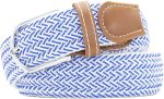 Multicolored Elastic Woven Golf Belts Casual Braided Stretch Belt for Men and Women