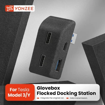 YZ For Tesla Model 3 Y Highland Juniper 2021-2025 Glove Box Flocking USB HUB Adapter Quick Charger Car Accessories &ndash; AliExpress 34