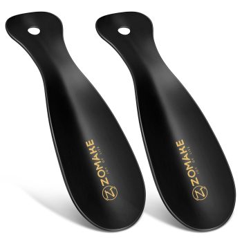 ZOMAKE Metal Shoe Horn,Small Travel Shoehorn for Men Women Kids, Portable Shoe Spoon Helper 7.5”
