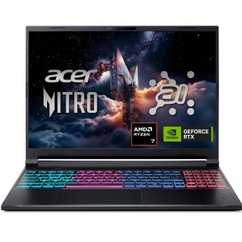 Acer Nitro V 16S AI Gaming Laptop | AMD Ryzen 7 260 Processor | NVIDIA GeForce RTX 5060 Laptop GPU (572 AI Tops) | 16″ WUXGA IPS 180Hz Display | 32GB DDR5 | 1TB Gen 4 SSD |…