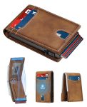 furid Card Wallet For Men Slim: Smart Rfid Minimalist Front Pocket Pop Up Wallet with ID Window – Gifts for Husband Father at Birthday Anniversary