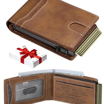 furid Gifts for Husband Him Valentines: Smart Wallet Rfid Blocking – Stocking Stuffers Gift Boxed For Boyfriend Father at Birthday Valentines Day Anniversary