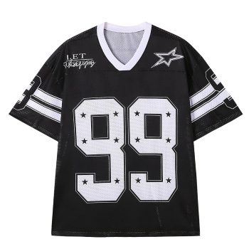Oversized Tshirts for Men Women Graphic Tees Y2k Tops Jersey Shirts V Neck Short Sleeve Summer Fashion Clothes