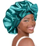 YANIBEST Adjustable Satin Bonnet for Sleeping Women Double Layer Hair Wrap Reduce Friction Prevent Frizz Natural Curly Hair