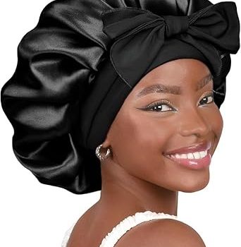 YANIBEST Adjustable Satin Bonnet for Sleeping Women Double Layer Hair Wrap Reduce Friction Prevent Frizz Natural Curly Hair