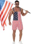 Yuanbang Unisex Printed Overalls Shorts Romper Festival Jumpsuits Work Bibs Coveralls Gifts for Men and Women
